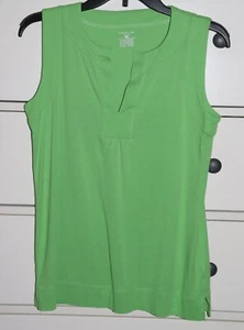 Top de mujer Jones New York sin mangas verde dividido cuello en V talla M - Imagen 1 de 7