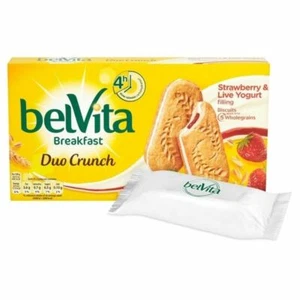 Belvita Breakfast Strawberry Yogurt Duo 5 x 50g - (PACK OF 4) - Picture 1 of 1