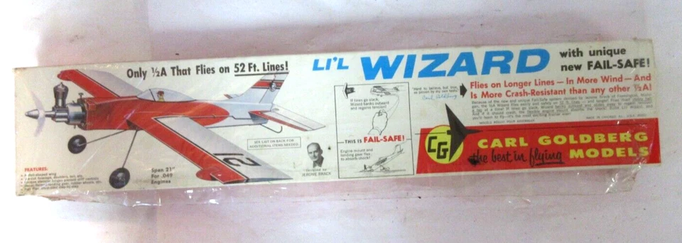Vintage Carl Goldberg Li’l Wizard Original Model Kit G5 No. 17 - Image 1 of 1