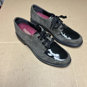 Munro Suede Oxfords Shoes Size 10M Patent Leather Lace Up Style 6594 USA Made - Picture 1 of 21