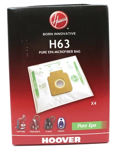 4 Sacchi Sacchetti di Microfibra H63 Aspirapolvere HOOVER Freespace Polvere CP - Imagen 1 de 2