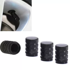 4x Car Wheel Tyre Tire Stem Valve Screw Cap Air Dust Cover Accessories Black - Picture 1 of 10