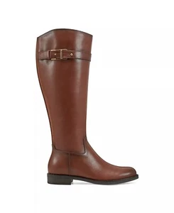 NEW EASY SPIRIT  BROWN  LEATHER TALL  RIDING BOOTS SIZE 8 M WIDE CALF $199 - Picture 1 of 5