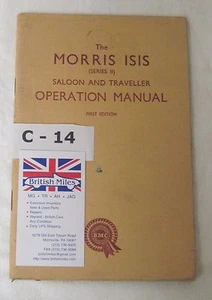 MORRIS ISIS OPERATION MANUAL FIRST EDITION RIGHT HAND DRIVE - Bild 1 von 4