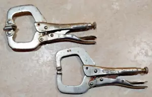 2 Pcs. Vintage Vise-Grip Irwin & Dewitt 6 SP & 6R Adjustable Locking Clamps USA - Picture 1 of 16