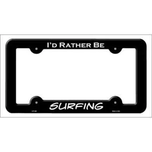 Surfing Novelty Metal License Plate Frame - Picture 1 of 1