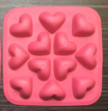 IKEA Synthetic Rubber Heart Ice Cube Tray Mold Crayon Soap Candy Fondant Jello