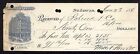 Chèque de banque Mills & Averill St. Louis 1886 - avec vignette vêtements de tailleur rares 