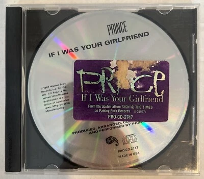 Prince - If I Was Your Girlfriend CD Promo Unplayed  Foto 1 de 2