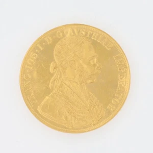 1915 Austrian Gold 4 Ducat Franz Joseph I 98.6% Fine Gold Foreign Coin - Picture 1 of 5