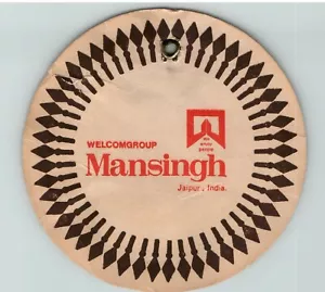 Vintage Mansingh Luxury Hotel Jaipur India Room Number paper Luggage Tag Enjoy - Picture 1 of 3