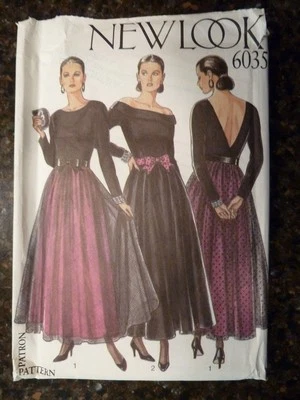 New Look 6035 Misses Dress Original 1980's Pattern sz 8-18(all included) Uncut   - Image 1 of 2