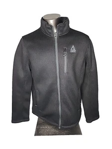 GERRY SHERPA Jacket SZ XL LINED WAFFLE KNIT RIBBED FULL ZIP Men's 1047676 Black - Picture 1 of 4