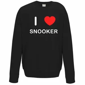 Snooker I Love Sweater Pullover Adult Crew Neck Long Sleeved Sweatshirt - Picture 1 of 34
