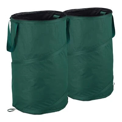 Laubsack selbstaufstellend 2er-Set Gartenabfallsack Pop-Up 120 L Gartensack s... - Bild 1 von 4