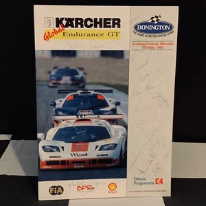 SIGNED 1995 DONINGTON BPR PROGRAMME X15 DRIVERS BELLM WALLACE GIROIX BSCHER BELL - Picture 1 of 9