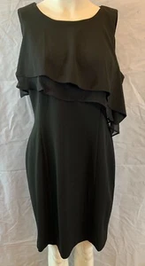 BNWT TAYLOR DRESS Black Knee Length Sleeveless Dress. Size US 12 UK 16. - Picture 1 of 10