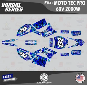 Graphics Kit for MotoTec Pro 60v (All Years) Vandal Series - BLUE - Picture 1 of 6