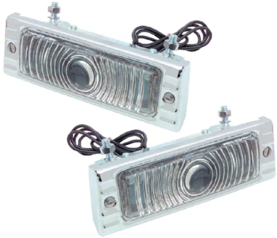 47-53 Chevy Truck Front LH & RH 12V Turn Light Park Lamp Assemblies w/Chrome - Image 1 of 4