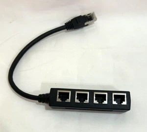 RJ45 Ethernet Splitter 1 to 3 Network Adapter, 1 to 4 Port Smooth Transmission - Picture 1 of 4