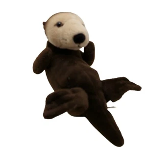 K&M International Inc. Sea Otter Plush 1999 Stuffed brown 8" - Picture 1 of 8