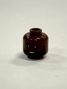 Lego Reddish Brown Head with Smile and Beard Minifigure Parts - Picture 1 of 1