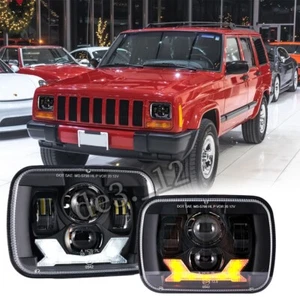 E Nummer 5x7" LED Scheinwerfer Blinklicht für Jeep Cherokee XJ YJ Chevy IP67 - Picture 1 of 16