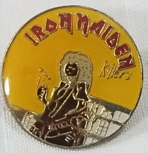 Iron Maiden Killers #2 authentische Emaille & Metall Revers Pin Knopf JEANS JACKE E5 - Bild 1 von 5