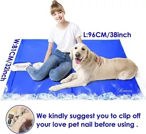 Dog Cool Mat Extra Large, Self Cooling Non-Toxic Gel Pad 96* 81cm XL - Picture 1 of 1