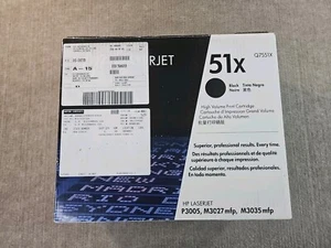 Cartucho de impresión genuino HP Q7551X 51X negro LaserJet OEM caja abierta bolsa sellada - Imagen 1 de 9