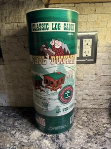 Pioneer Paul Bunyan Log Cabin 150 Piece Set Real Wood Logs - Picture 1 of 7