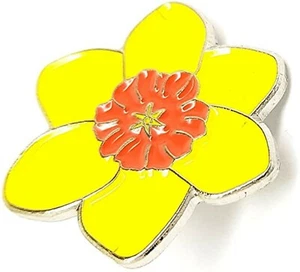 Insignia prendedor narciso amarillo - Hecho de metal y esmalte - Imagen 1 de 2