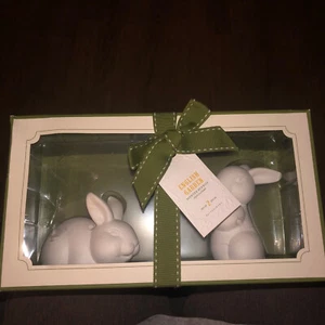 English Garden Rabbits Set of 2 Pottery Barn - Picture 1 of 3