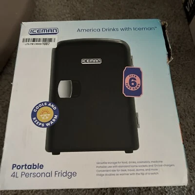 Mini nevera portátil Chefman de 6 latas - negra Foto 1 de 2