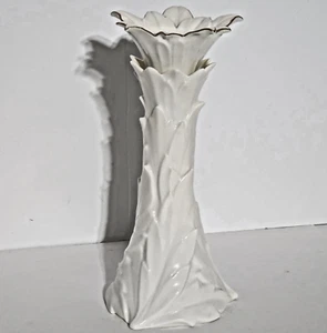 Mikasa Ivory Bone China Candlestick 24 Karat B2001 Larry Laslo Narumi Japan - Picture 1 of 10