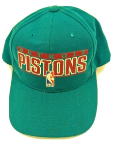 Vintage Detroit Pistons Sports Specialties NBA Teal Wool Blend Snapback Hat RARE - Picture 1 of 9