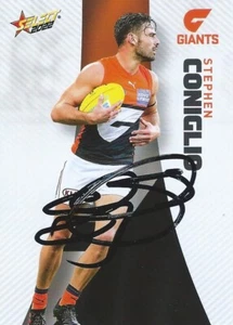 Signed 2022 GWS GIANTS AFL Card STEPHEN CONIGLIO - Imagen 1 de 3