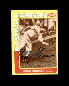 Autografo firmato Bobby Thomson 1991 Swell Baseball Greats San Francisco Giants - Foto 1 di 2