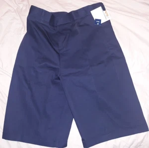French Toast School Shorts Navy Blue Size 18 Waist 31 Flat Front Clasp Closure - Picture 1 of 2