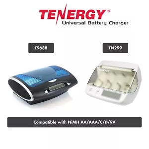 Cargadores de batería universales Tenergy para AA/AAA/C/D/9V - Imagen 1 de 14