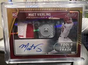 2022 Absolute Tools of the Trade TIGERS MATT VIERLING BUTTON/PATCH AUTO RC 10/10