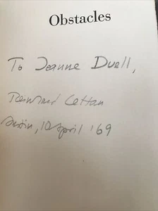 V RARE SIGNED Obstacles Reinhard Lettau (Hardback, 1966 Jacket Gunter Grass 1st - Foto 1 di 6