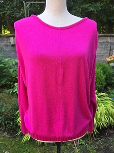 Anthropologie Self Contrast Sz S Baby-Bottom-Soft Ruched Sleeve Sweater Top - Picture 1 of 4