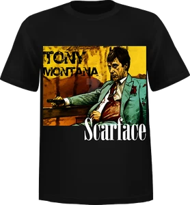 Scarface T-shirt Casual Stylish Modern Fashion Graphic Tee - Picture 1 of 1