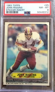 1985 Topps Sticker Insert — John Riggins — 14th Year — PSA 8 - Picture 1 of 2