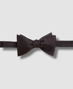 $46 Countess Mara Men's Black Satin Solid Self-Tie Bow Tie - Picture 1 of 1