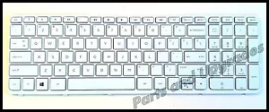 HP 15-E 15-G 15-N 15-R 15-S US Keyboard White W/Frame PK1314D1A00 PK1314D2A00 NW - Picture 1 of 2