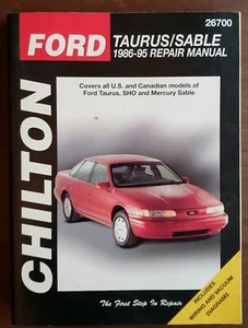 Ford Taurus SHO Mercury Sable 1986-95 Chilton Repair Manual 26700 USA & Canadian - Imagen 1 de 3