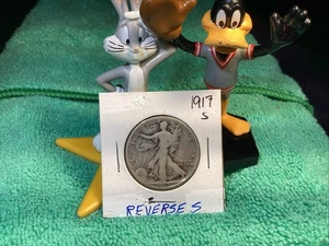 1917 REVERSE S WALKING LIBERTY 🗽 HALF 💰FULL DATE 👀 - Bild 1 von 6