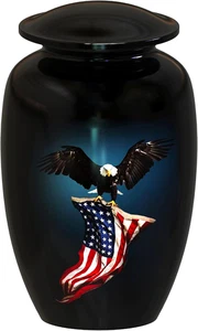 American Flag Eagle Cremation Urns for Human Ashes Adult Male & Female, Patrioti - Picture 1 of 7